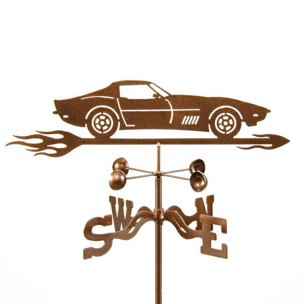 Weathervanes |  Corvette C3 Weathervane Garden Weathervanes