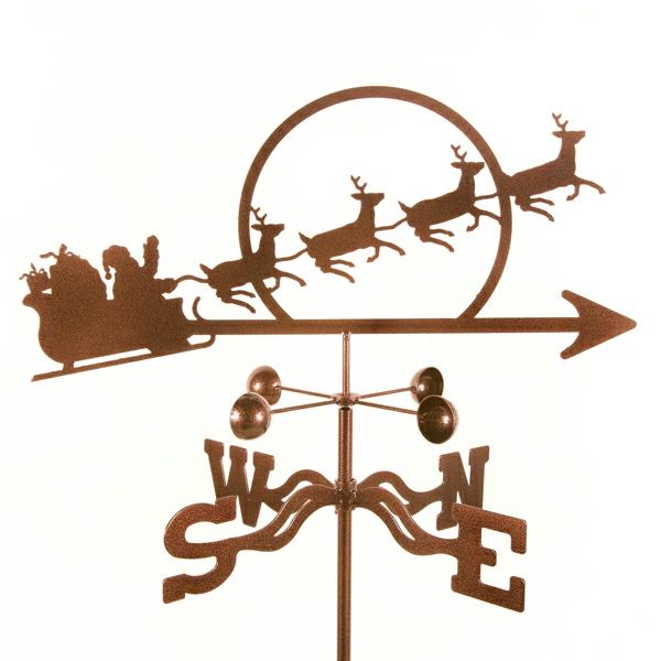 Weathervanes |  Santa With Sleigh Weathervane Garden Weathervanes