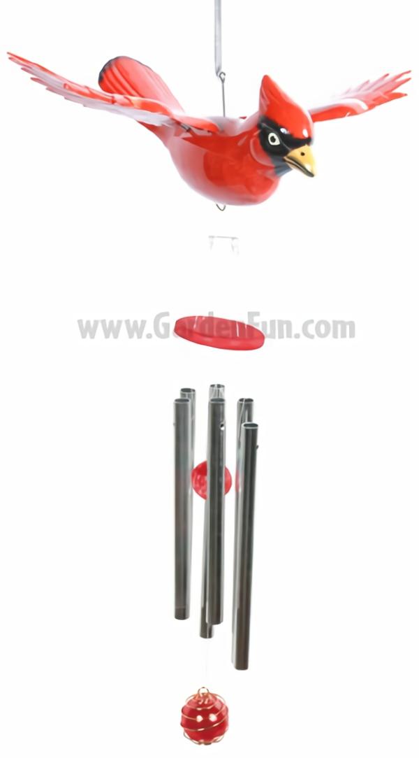 Wind Chimes |  Exhart Windywings Red Cardinal Windchime Garden Wind Chimes