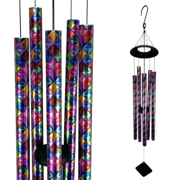 Wind Chimes |  Multi Color Wind Chime With Diamonds Garden Wind Chimes