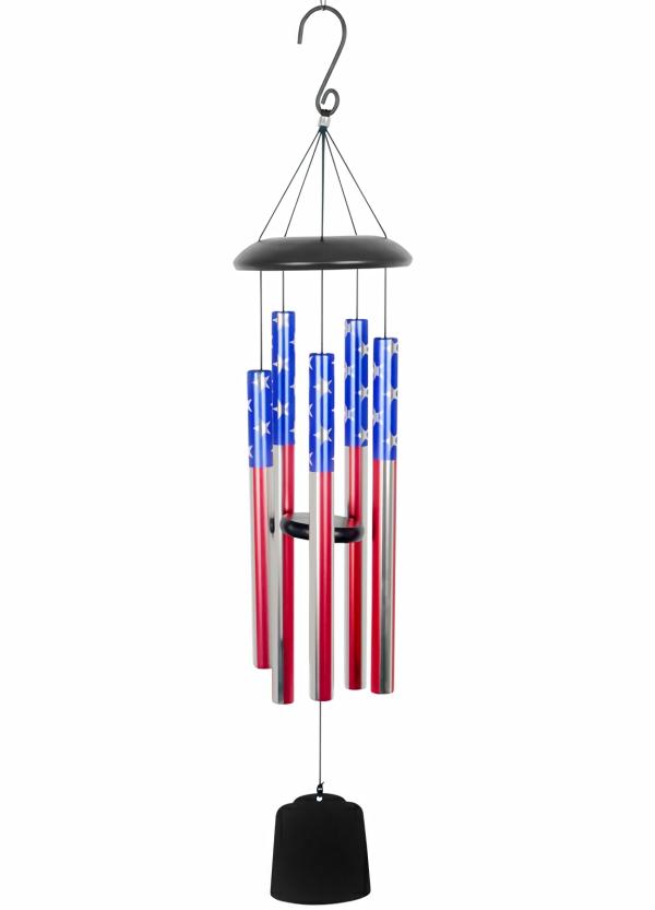 Wind Chimes |  Patriotic Flag Wind Chime – Small Garden Wind Chimes