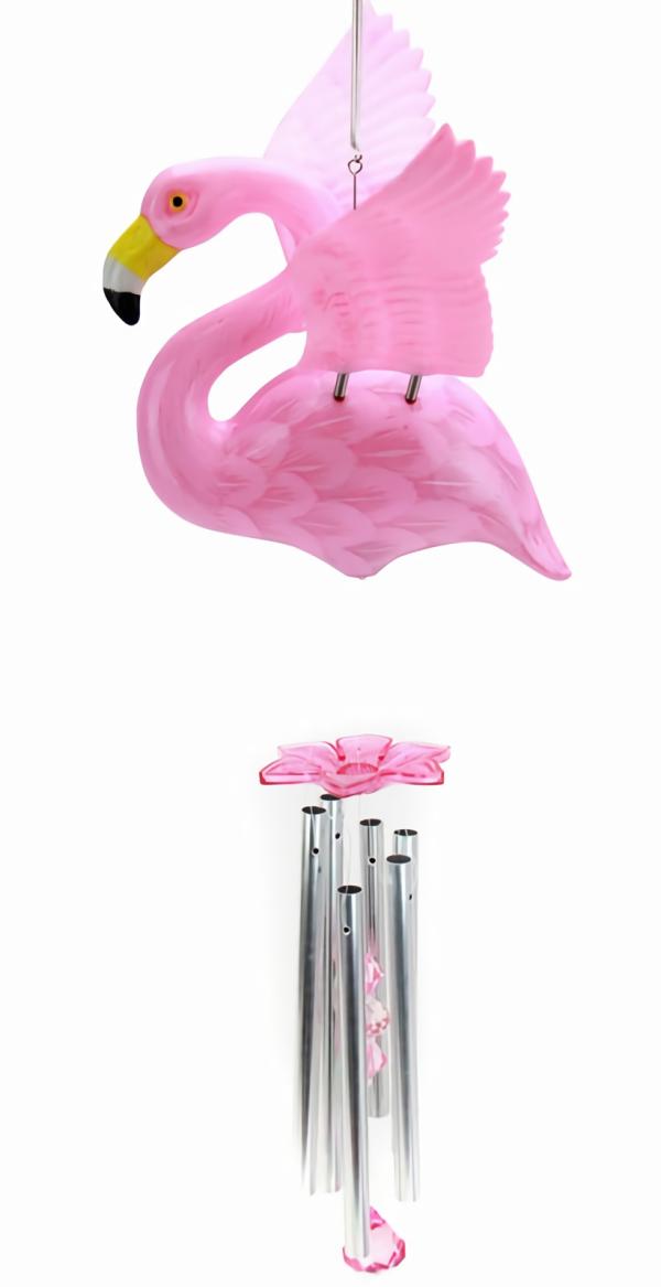 Wind Chimes |  Windywings Flamingo Wind Chime By Exhart Garden Wind Chimes