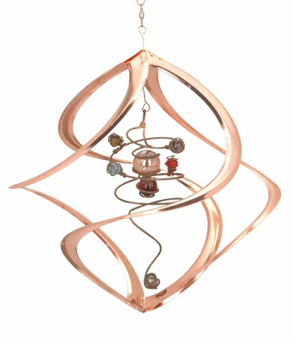 Wind Spinners |  17" Sprial Planter Spinner – Copper Cosmix Garden Wind Spinners