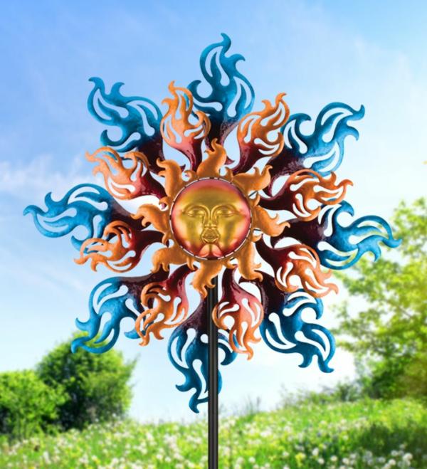 Wind Spinners |  32" Fire & Sun Wind Spinner Garden Wind Spinners