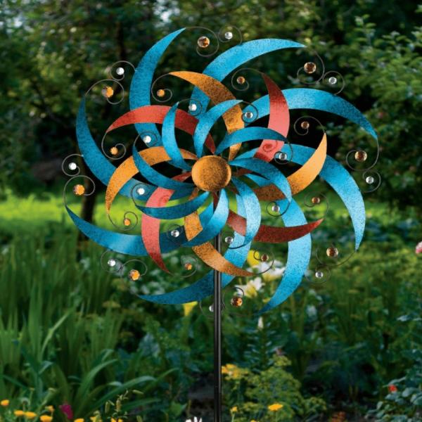 Wind Spinners |  32" Triple Crescent Wind Spinner Garden Wind Spinners