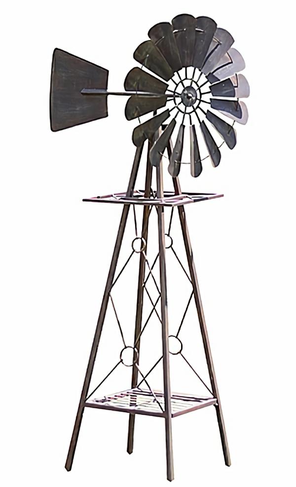 Wind Spinners |  68" Rustic Windmill Garden Wind Spinners