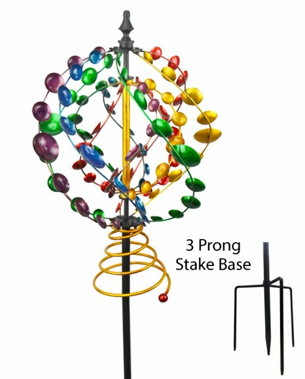 Wind Spinners |  84" Cork Screw Sphere Wind Spinner Garden Wind Spinners