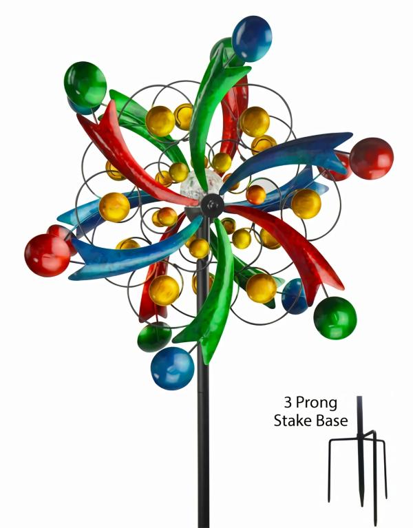 Wind Spinners |  84" Solar Pinwheel Wind Spinner Garden Wind Spinners