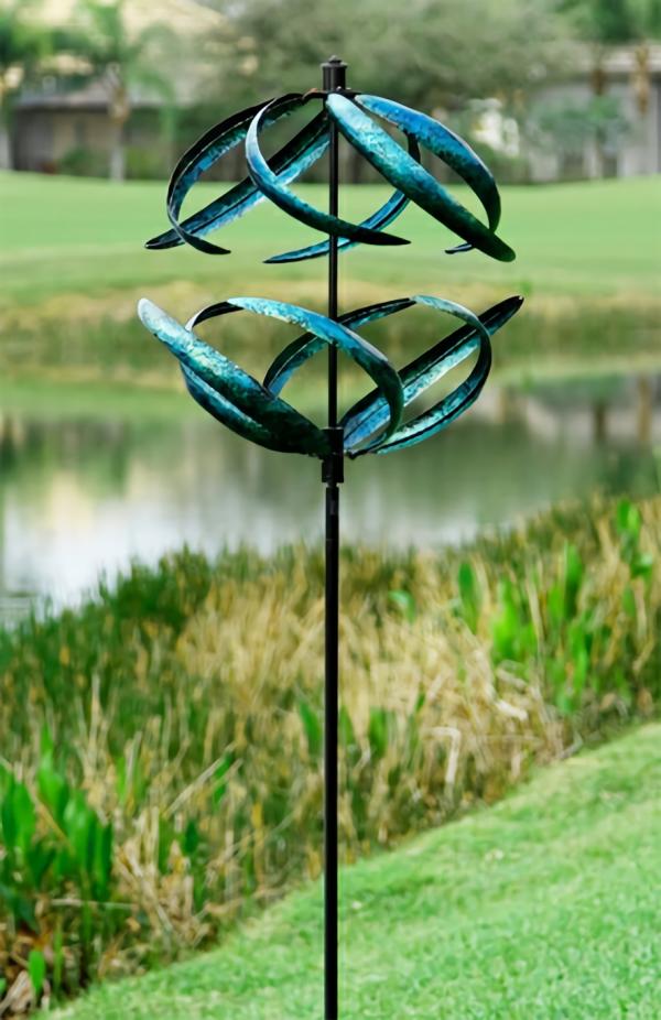 Wind Spinners |  Blue Sphere Wind Spinner Garden Wind Spinners