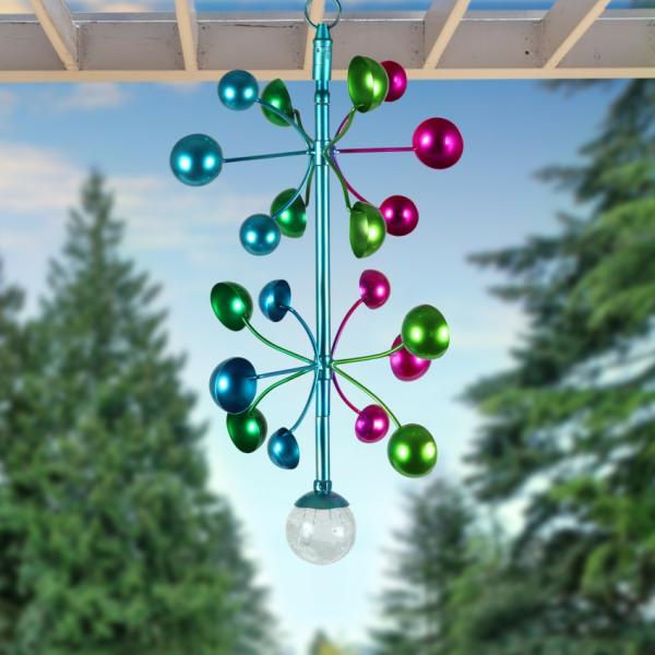 Wind Spinners |  Colorful 2 Tiered Hanging Wind Spinner Garden Wind Spinners