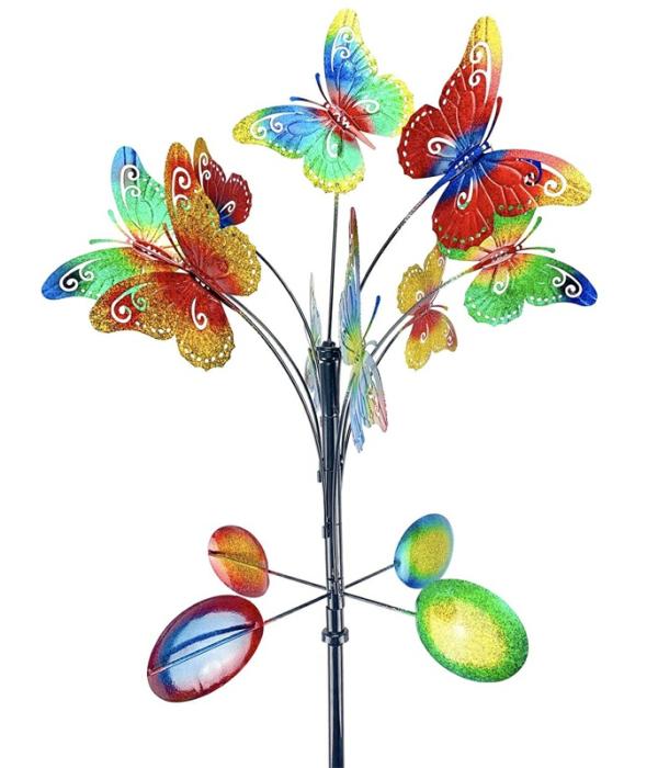 Wind Spinners |  Colorful Butterfly Wind Spinner Garden Wind Spinners