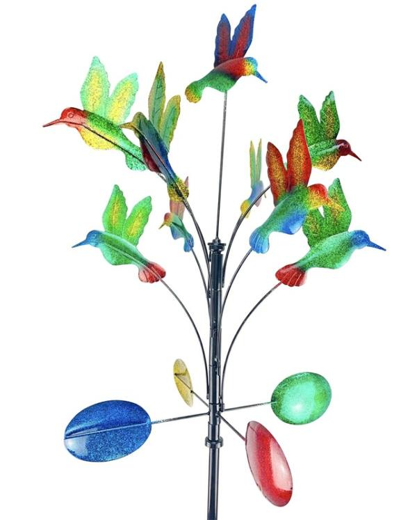 Wind Spinners |  Colorful Hummingbird Wind Spinner Garden Wind Spinners