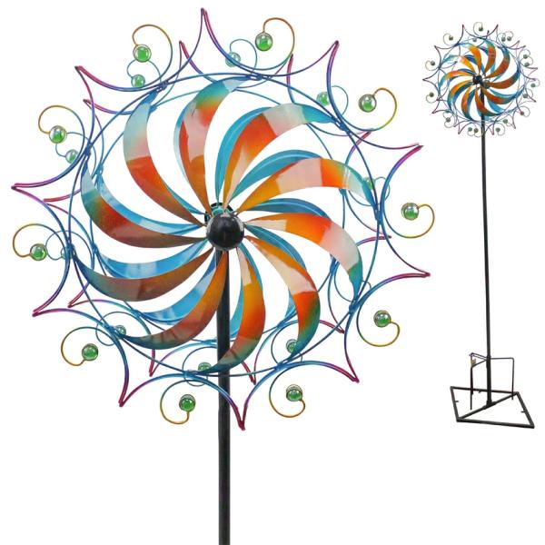 Wind Spinners |  Colorful Swirls Wind Spinner Stake Garden Wind Spinners