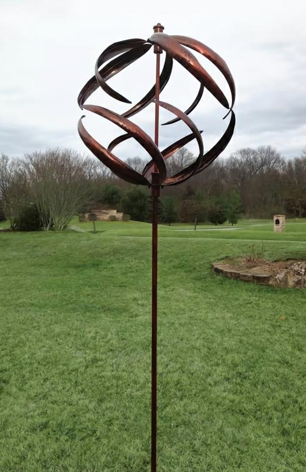 Wind Spinners |  Copper Sphere Wind Spinner Garden Wind Spinners