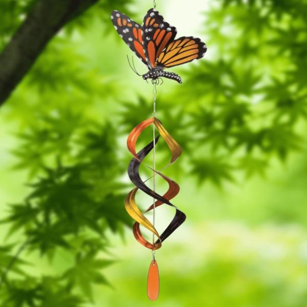 Wind Spinners |  Hanging Monarch Butterfly Wind Spinner Garden Wind Spinners