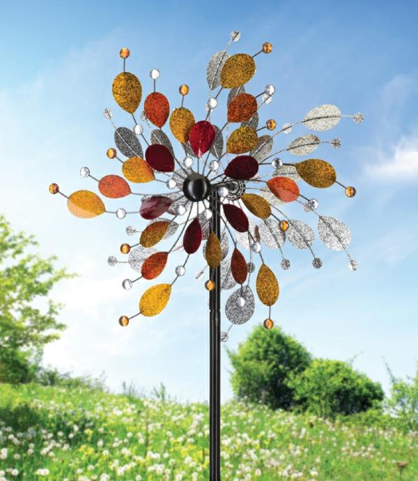 Wind Spinners |  Jeweled Metallic Wind Spinner Garden Wind Spinners