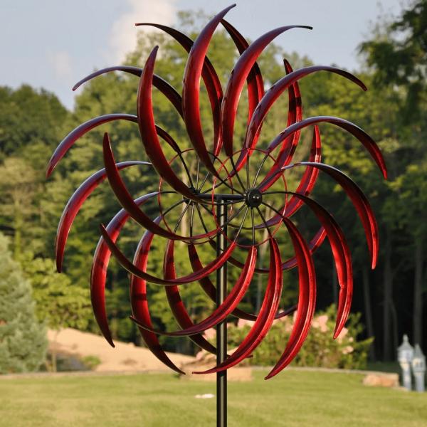 Wind Spinners |  Large Windswept Wind Spinner – Red Garden Wind Spinners