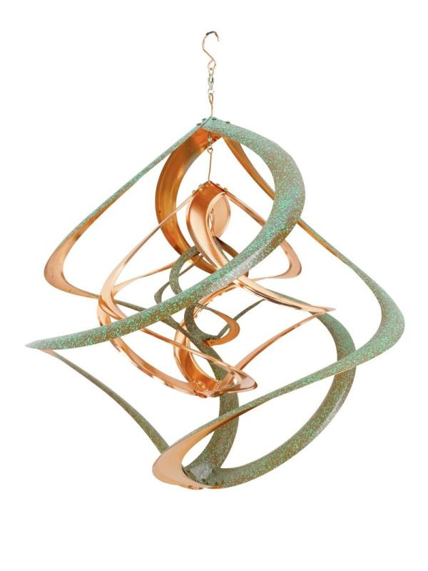 Wind Spinners |  Metal Wind Spinner – Copper & Patina Cosmix Garden Wind Spinners