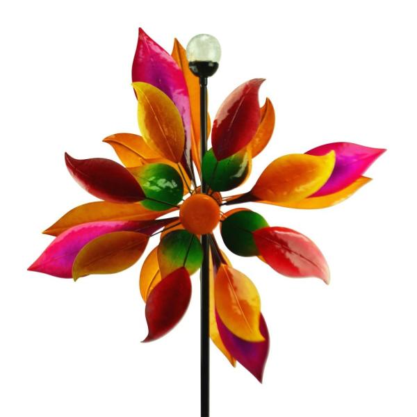 Wind Spinners |  Multi Color Petals Wind Spinner Garden Wind Spinners