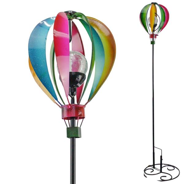 Wind Spinners |  Solar Hot Air Balloon Spinner Stake Garden Wind Spinners