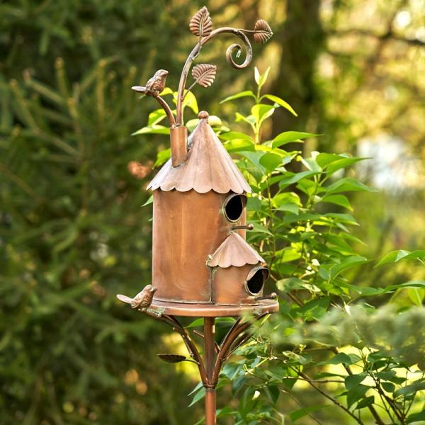 Backyard Birding |  75" Farmhouse Copper Finish Birdhouse Backyard Birding Backyard Birding