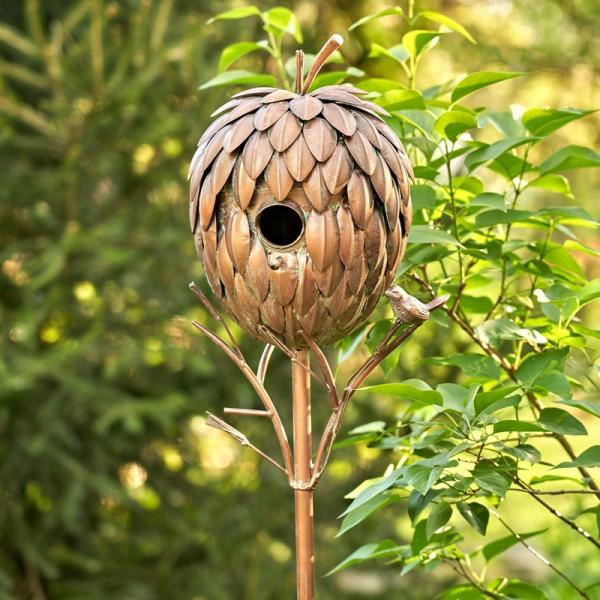 Backyard Birding |  Pinecone Shaped Copper Finish Birdhouse Backyard Birding Backyard Birding