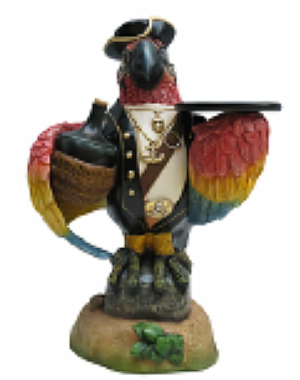 Garden Accents |  35" Pirate Parrot Butler Garden Garden Accents