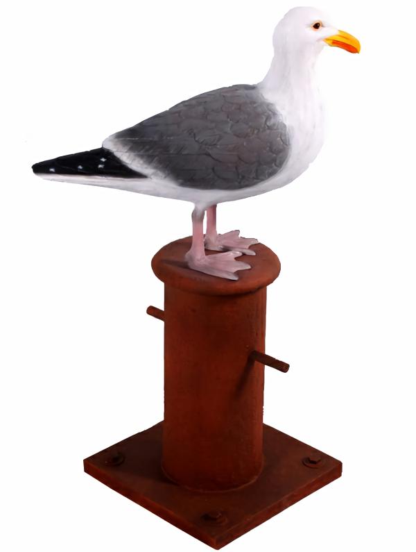 Garden Accents |  Seagull On Dock Mooring Statue Garden Garden Accents