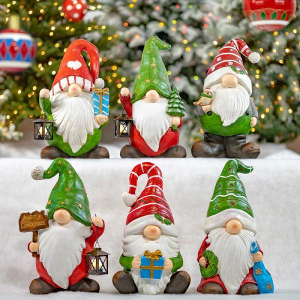 Garden Gnomes |  Christmas Garden Gnomes (Set Of 6) Garden Garden Gnomes