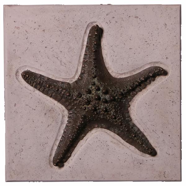 Outdoor Wall Art |  20" Starfish Bronze Finish Wall Plaque Garden Outdoor Wall Art