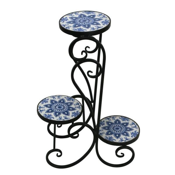 Planters & Stands |  Three Tier Mosaic Plant Stand – Denver Garden Planters & Stands