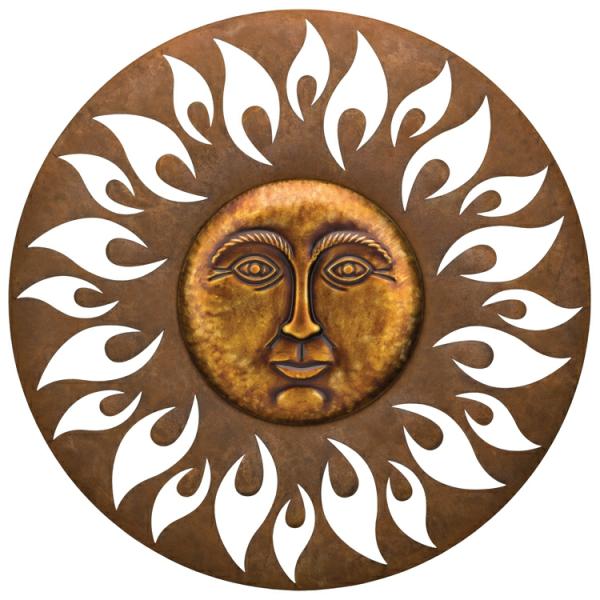 Sun Face Decor |  29" Aurora Sun Wall Decor Garden Sun Face Decor