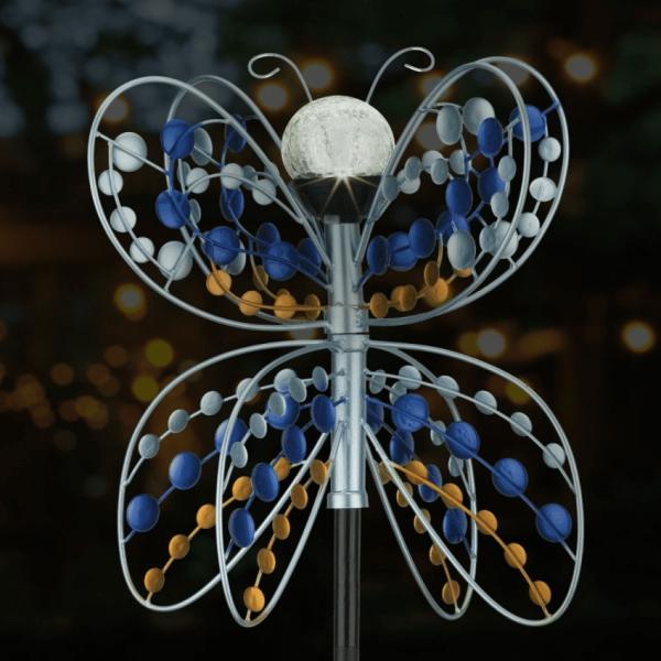 Wind Spinners |  Solar Butterfly Wind Spinner Garden Wind Spinners