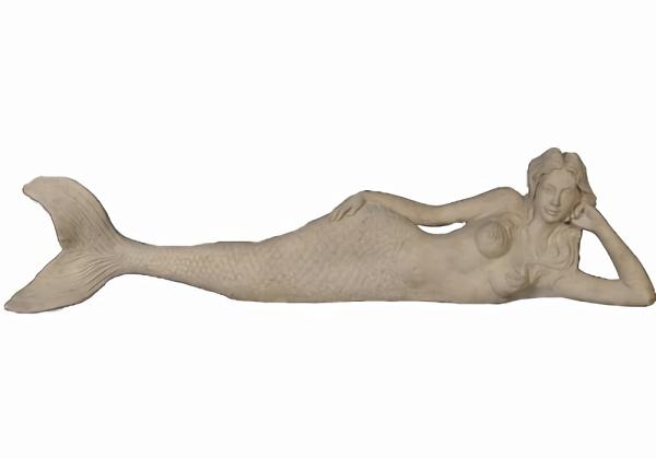 Garden Accents |  39" Dreamy Mermaid Lying Statue – Roman Stone Finish Garden Garden Accents