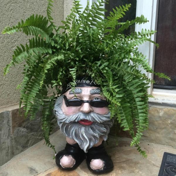 Garden Accents |  Biker Face Planter Garden Garden Accents