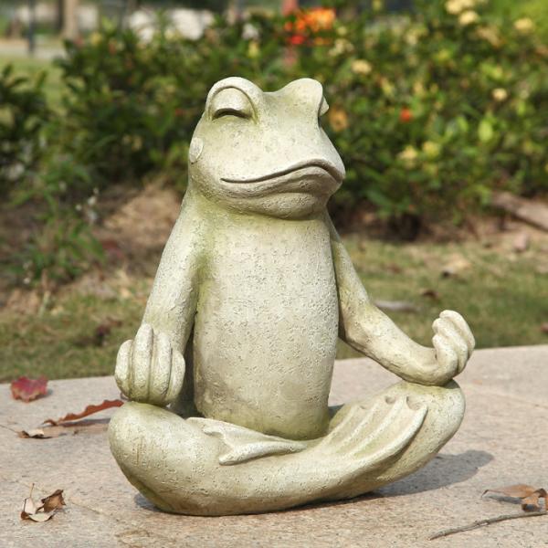 Garden Statues |  Meditating Lotus Frog Statue Garden Garden Statues