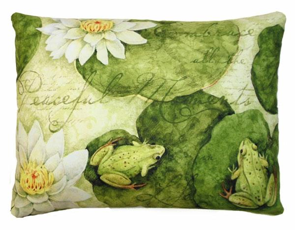 Outdoor Pillows |  Frogs On Lily Pads Outdoor Pillow Garden Outdoor Pillows