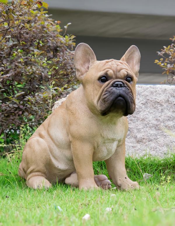 Garden Accents |  20" Large French Bull Dog "Ultra-Realistic" – Sitting Garden Garden Accents