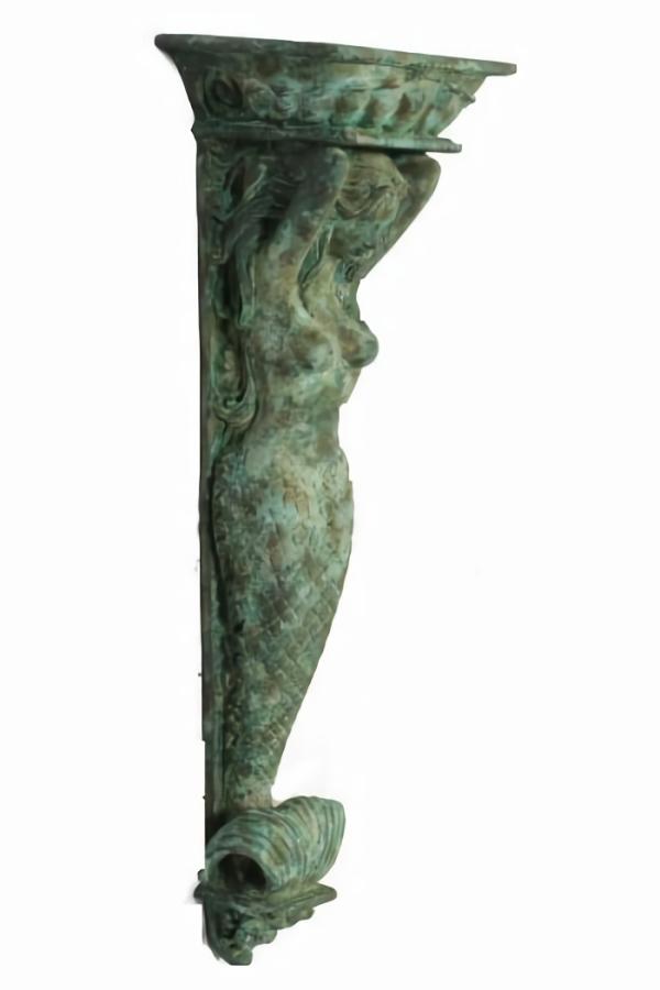 Garden Accents |  Mermaid Nautical Wall Pilaster – Shipwreck Finish Garden Garden Accents