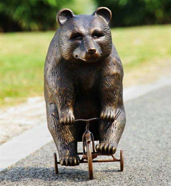 Garden Statues |  Big Bear On Circus Trike Garden Garden Statues