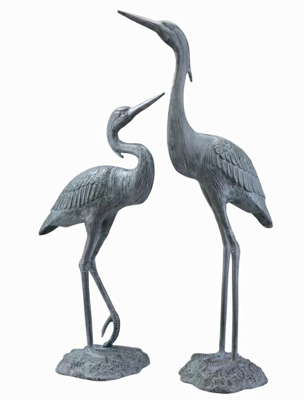 Metal Birds |  Graceful Garden Herons (Set Of 2) Garden Metal Birds