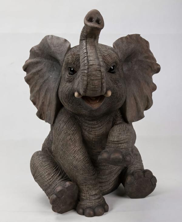 Garden Statues |  Baby Elephant Statue "Ultra-Realistic" Garden Garden Statues