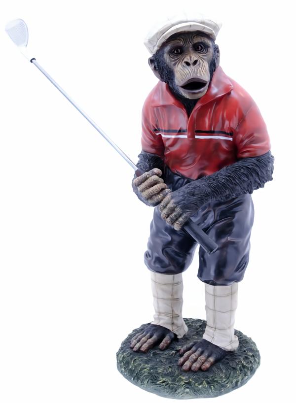 Garden Statues |  Golfer Monkey Statue Garden Garden Statues