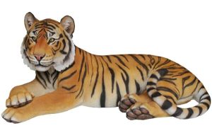 Garden Statues |  Large Tiger Laying Down Statue "Ultra-Realistic"