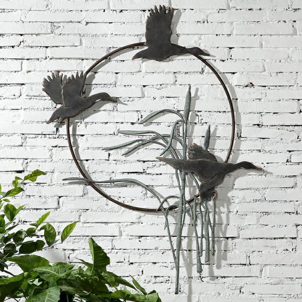 Metal Birds |  Crane Trio Wall Art Decor Garden Metal Birds